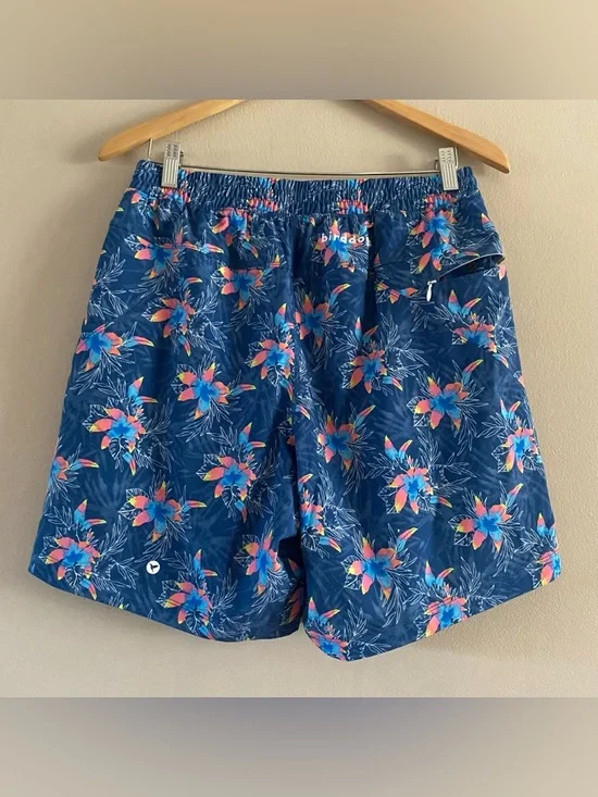 Birddogs Men’s Blue & Pink Floral Lined Gym Shorts 7” Athletic Pockets Sz LARGE - Picture 4 of 16